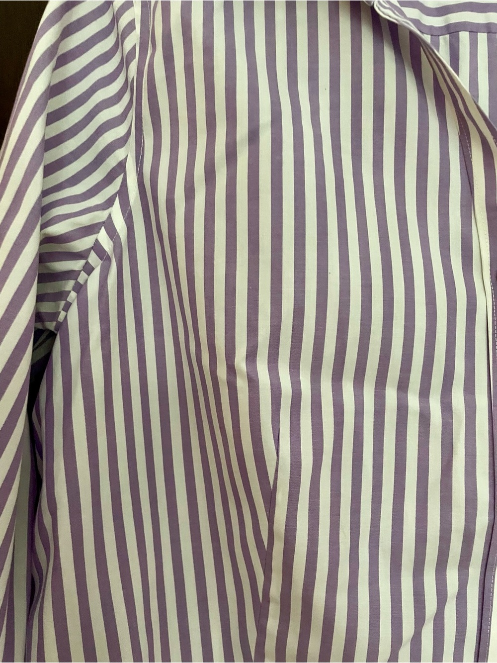 Vintage Talbot’s Purple & White Pin Stripe Button-Down Shirt Size 10 - Picture 2 of 8
